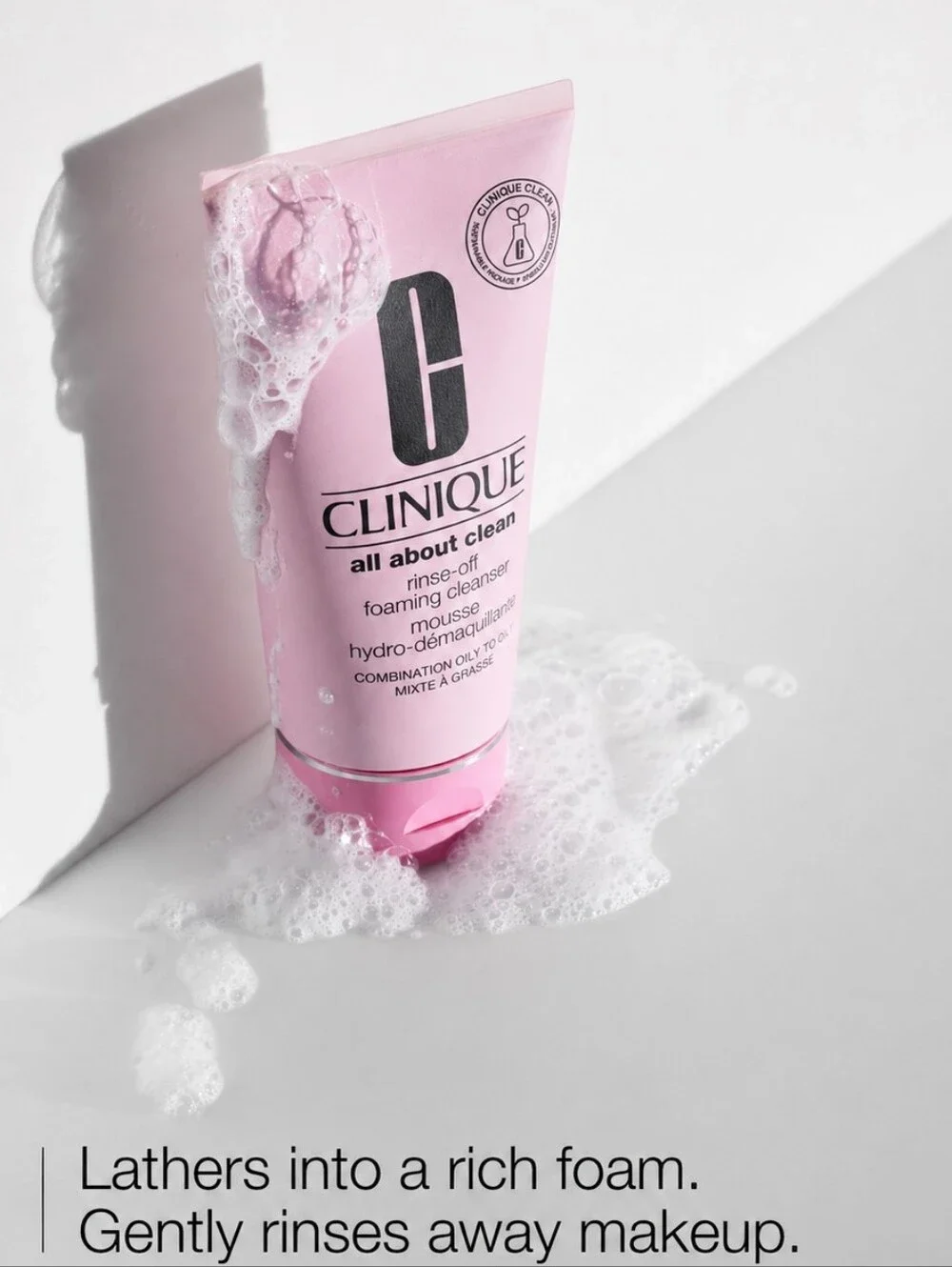 Clinique Cherry Print Pink Bag Pink & Black Honey Lipsticks, Eye Cream Face Wash